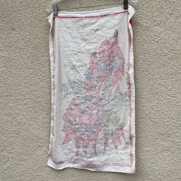 Vintage Australia Tea Towel Sturt's Desert Pea Tourist Souvenir - Picture 7 of 8